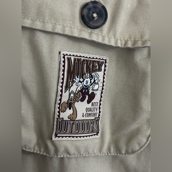 Mickey Mouse Walt Disney Utility  Cargo Tan Jacket Retro Large Reduced Price - Picture 10 of 16